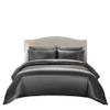 WegaLinen Utra Soft Silk Satin Palatial King 5 Piece Duvet Cover Set Luxury Dark Grey Satin Zipper Closure Soft Comforter Protector Palatial King 120x98 view 1