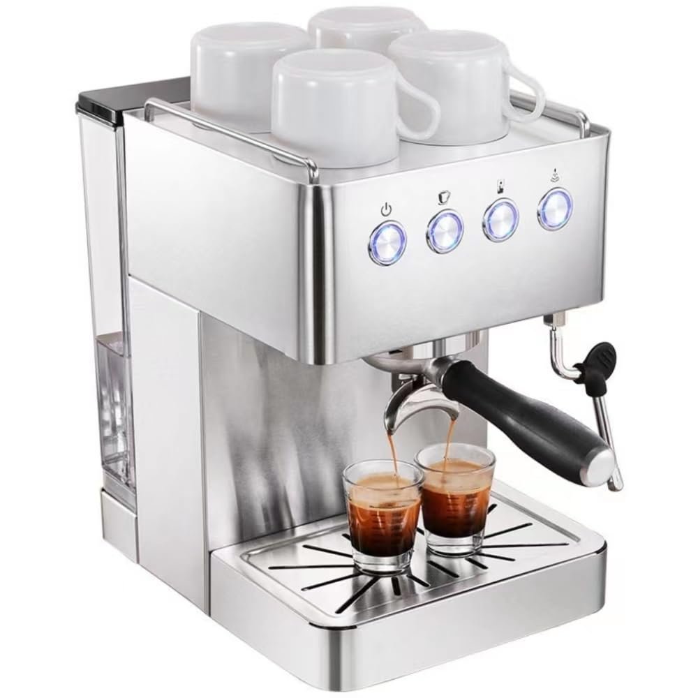 Coffee Machine 220V Steam Milk Frother All-in-One Professional Espresso Machine 15 Bar Pump Coffee Machine