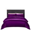 WegaLinen Utra Soft Silk Satin Palatial King 5 Piece Duvet Cover Set Luxury Egg Plant Satin Zipper Closure Soft Comforter Protector Palatial King 120x98 view 1