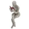 TITA-DONG Resin Reading Woman Figurine, Thinker Statue Modern Abstract Art Sculpture Resin Collectible Reading Figurines, Various Styles Available Reading Woman Sculpture for Livingroom Bookshelf(D) view 2