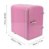 Asixxsix Mini Fridge, 4L Portable Cooler and Warmer Makeup Refrigerator with DC12V Car Plug for Food Skincare , Beauty Fridge for Bedroom, Office, Car, Dorm (US view 2