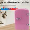 Asixxsix Mini Fridge, 4L Portable Cooler and Warmer Makeup Refrigerator with DC12V Car Plug for Food Skincare , Beauty Fridge for Bedroom, Office, Car, Dorm (US view 4