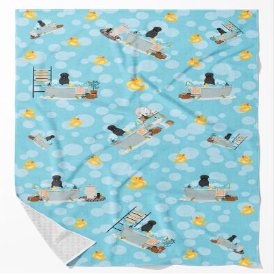 Caroline's Treasures WDK5723BTLG Black Russian Terrier in Bathtub Bath Towel Large