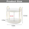 Asayuee 360 Rotating Makeup Organizer,2 Tier Large Capacity Make Up Organizers and Storage,Skincare Perfume Vanity Organizers,Bathroom Cosmetics Storage Organizer Countertop(Clear-2 Tier) view 2