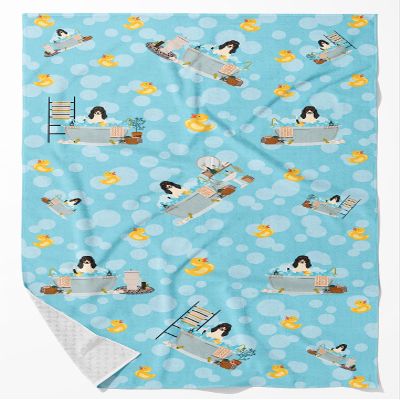 Caroline's Treasures WDK5741BTLG Swiss Hound in Bathtub Bath Towel Large