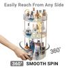 Asayuee 360 Rotating Makeup Organizer,3 Tier Large Capacity Make Up Organizers and Storage,Skincare Perfume Vanity Organizers,Bathroom Cosmetics Storage Organizer Countertop (Clear-3 Tier) view 3
