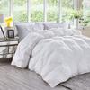 Daksh Linen Pinch Pleated Soft 400 GSM All Season White 5 Piece Oversized King Size Comforter Set (Comforter + 4 Pillowcases) 600 Series Egyptian Cotton Comforter Bedding Set view 2