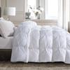 Daksh Linen Pinch Pleated Soft 400 GSM All Season White 5 Piece Oversized King Size Comforter Set (Comforter + 4 Pillowcases) 600 Series Egyptian Cotton Comforter Bedding Set view 3