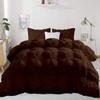 Daksh Linen Pinch Pleated Soft 400 GSM All Season Chocolate 5 Piece Queen Size Comforter Set (Comforter + 4 Pillowcases) 600 Series Egyptian Cotton Comforter Bedding Set view 1