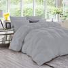 Daksh Linen Pinch Pleated Soft 400 GSM All Season Silver 5 Piece Oversized King Size Comforter Set (Comforter + 4 Pillowcases) 600 Series Egyptian Cotton Comforter Bedding Set view 2