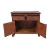 Handmade Vintage Rosewood 2-Door Cabinet with Drawers | Rustic Colonial Twisted Rope Chest | Solid Wood Unique Kitchen Cabinet | Farmhouse Style Traditional Storage Nightstand view 2