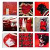 9-Pack Custom Photo Prints Mix Tiles, Photo Tiles and Not Canvas, Personalized Photo Board Wall Prints, Collage Wall Art Picture Gifts for Family, Friends and Weddings, Metal Hanger Back, 7.25"x7.25" view 3