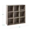 Best Choice Products 9-Cube Storage Organizer, 11in Shelf Opening, Bookcase, Display Shelf, Customizable w/ 3 Removable Back Panels - Greige view 3