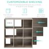 Best Choice Products 9-Cube Storage Organizer, 11in Shelf Opening, Bookcase, Display Shelf, Customizable w/ 3 Removable Back Panels - Greige view 4