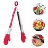 BESTOYARD 1pc Christmas food clips Buffet Tongs stainless steel Serving Tongs Ice Tong heavy duty grilling tong Kitchen Silicone Tongs mini clips kitchen supplies fixture small view 2