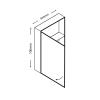 SBCC Aluminium Bathroom Mirror Cabinet, Single Door Bathroom Storage Cabinet, HD Explosion-Proof Mirror, Black, 40cm Long (Small : 50cm) view 2