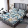 Starfish Sheets California King Size, Seashells Bed Sheets, Patterned Bedding Sheets & Pillowcases 4 Piece Set - Soft Microfiber Deep Pocket Fitted Sheet & Flat Sheet & 2 Pillow Cases D3-&-244 view 1