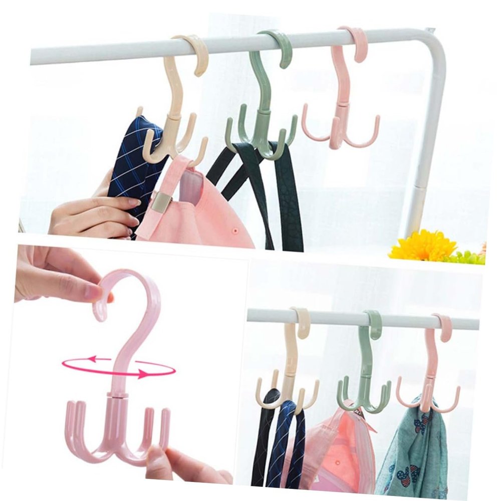 Hangers 8pcs 360 Hanger Hook Closet Organizer Handbag Bag Holder Shelf Tie Rack to Rotate Hanger Hanging Clothes Rack