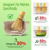 TEANAGOO 12 Pcs Matcha Whisk Set Black,Ceramic Matcha Set,Matcha Kit for Ceremony,Complete Travel Matcha Tea Set,Matcha Set Whisk and Bowl with 2 Cups(7.2oz)/Traveling Bag,Gifts for Matcha Lover view 4