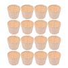 Zerodeko Woven Flower Basket 3.54X3.54X2.95 Inch Mini Bamboo Storage Organizer for Crafts Home Decor and Party Favor Holder view 1