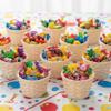 Zerodeko Woven Flower Basket 3.54X3.54X2.95 Inch Mini Bamboo Storage Organizer for Crafts Home Decor and Party Favor Holder view 2