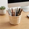 Zerodeko Woven Flower Basket 3.54X3.54X2.95 Inch Mini Bamboo Storage Organizer for Crafts Home Decor and Party Favor Holder view 3