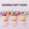 Zerodeko Woven Flower Basket 3.54X3.54X2.95 Inch Mini Bamboo Storage Organizer for Crafts Home Decor and Party Favor Holder view 4