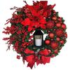 Rooster Chicken Wreath, Artificial Pine Needle Wreath for Front Door Winter Autumn Wreath Ornament Xmas Wall Garland for Party Home Decoration-B view 1