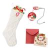 Ulico Christmas Stockings with Initials, 18 Large Embroidered Monogram Knit Christmas Stocking,Xmas Stocking for Kids, Holiday and Family Stocking for Fireplace or Party Decoration White Letter O view 1