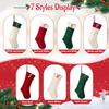 Ulico Christmas Stockings with Initials, 18 Large Embroidered Monogram Knit Christmas Stocking,Xmas Stocking for Kids, Holiday and Family Stocking for Fireplace or Party Decoration White Letter O view 3