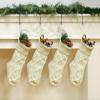 Fesciory Christmas Stockings, 6 Pack 14" Large Knit Stocking & Decor for Family Holiday Xmas Party Gift, Ivory White view 4