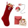 Ulico Christmas Stockings with Initials, 18 Large Embroidered Monogram Knit Christmas Stocking,Xmas Stocking for Kids, Holiday and Family Stocking for Fireplace or Party Decoration Red Letter O view 1