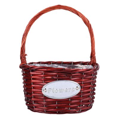 jojofuny 1pc Portable Woven Flower Basket for Wedding Photo Prop Multi-scene Decorative Container for Flowers Petals and Boho Style