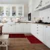 Libaoge Kitchen Mat Rug Set of 2 Rustic Red and Black Buffalo Plaid Runner Rug Anti-Fatigue Comfort Memory Foam Standing Mat Non-Slip Floor Door Mat for Bathroom Bedroom 18x30in+18x60in view 2