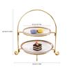 2 Tier Pastry Cupcake Fruit Plate Serving Dessert Holder Wedding Party Cupcake Dessert Stand Home Deco for Dessert Table view 2