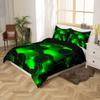 Feelyou Honeycomb Duvet Cover Kids Toddler Full, Beehive Geometric Bedding Set Honeycomb with Green Yellow Neon Lights Comforter Cover Hexagonal Bedspread Cover Lightweight Quilt Cover (No Comforter) view 2