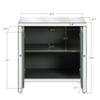 SZLIZCCC Storage Cabinet, Modern Cabinet with Mirror Decoration, for Living Room, Dining Room, Kitchen, Entrance Way (Silver) view 2