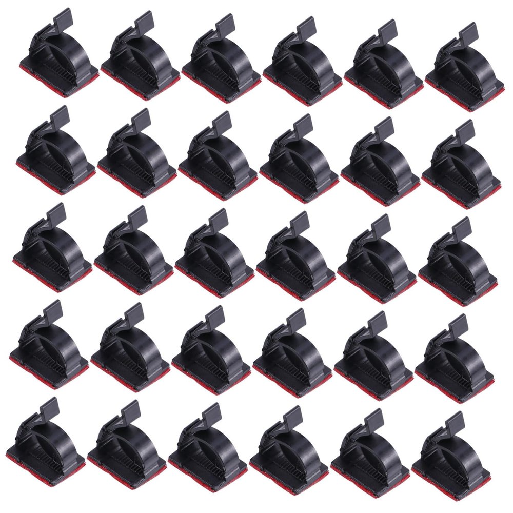 Hemobllo 100pcs Self-Adhesive Cable Clips Organizer for Home Office School Use for Network Audio and Video