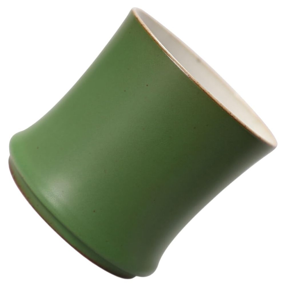 Angoily Creative Ceramic Tea Mug Vintage Design Small Water Cup for Tea Juices Smooth Finish Home Office Use