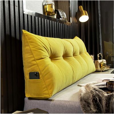 COZMAX Triangle Pillow Wedge Bed TV Pillow Adult Bed Back Support Bed/Sofa Long Reading Pillow, Bed Head Pillow Queen Bed Pillow/Triangle Bedside Cushion (Color : F, Size : 150cm/59inch)