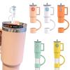 AIERSA 5Pcs Straw Cover Cap for Stanley Cup, Silicone Straw Topper Compatible with Stanley 30&40 Oz Tumbler with Handle,Mini Cup Straw Tip Covers for Stanley Cups Accessories view 1