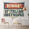 Abipuir Boys Bedroom Accessories Beware Of Italian Greyhound Tapestry Aesthetic Stuff Funny Sogns (Size : 75X100CM) view 1