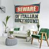Abipuir Boys Bedroom Accessories Beware Of Italian Greyhound Tapestry Aesthetic Stuff Funny Sogns (Size : 75X100CM) view 2