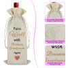Pregnancy Announcement Gift for Being Grandparents Again Baby Reveal Gift New Baby Gift Baby Announcement Drawstring Wine Bag Gift for Family Baby Shower Party Decors Reusable Wine Wrap Bag view 3