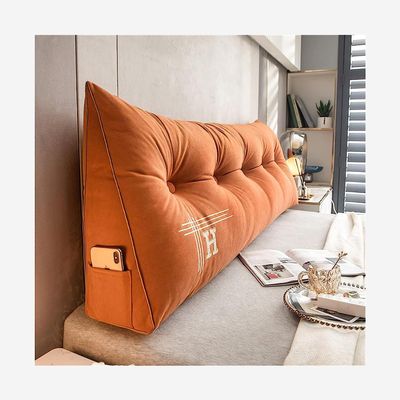 Backrest Cushion Triangular Headboard Pillow, Bedside Cushion Bed Sofa Long Reading Pillow, Sofa Bed Back Positioning Support Cushion With Removable Cover, Soft And Comfortable ( Color : C , Size : 12