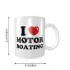 Abipuir Funny Mugs for Women I Love Motor Boating Mug for Moms Birthday Funny Gifts view 2