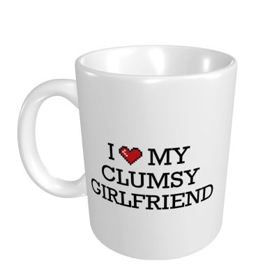 Abipuir Funny Mugs for Women I Love My Clumsy Girlfriend Mug for Moms Birthday Funny Gifts