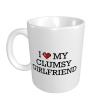 Abipuir Funny Mugs for Women I Love My Clumsy Girlfriend Mug for Moms Birthday Funny Gifts view 1