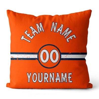 Lafubeatuy Custom Throw Pillow Personalized Football Style Print Name and Number for Men Women Boy Gift (Style 32)