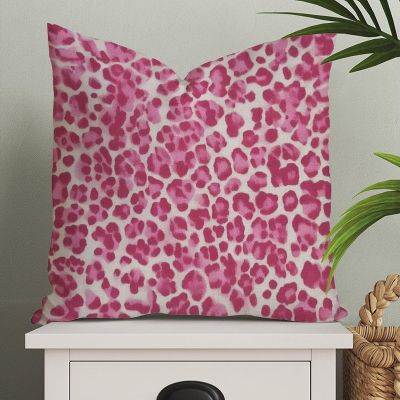 MangGou Hot Pink Leopard Pillow Case Cheetah Throw Pillow Animal Print Cushion Cover Hot Pink Pillow Cover 24x24in Pillowcase (83w69788o220)